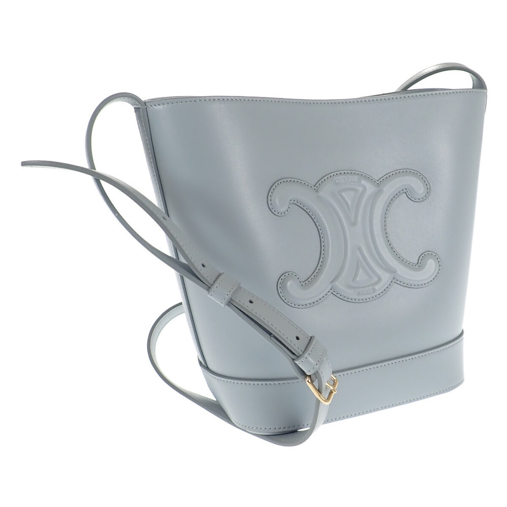 Celine Triomphe Small Bucket Shoulder Bag Ice Blue
